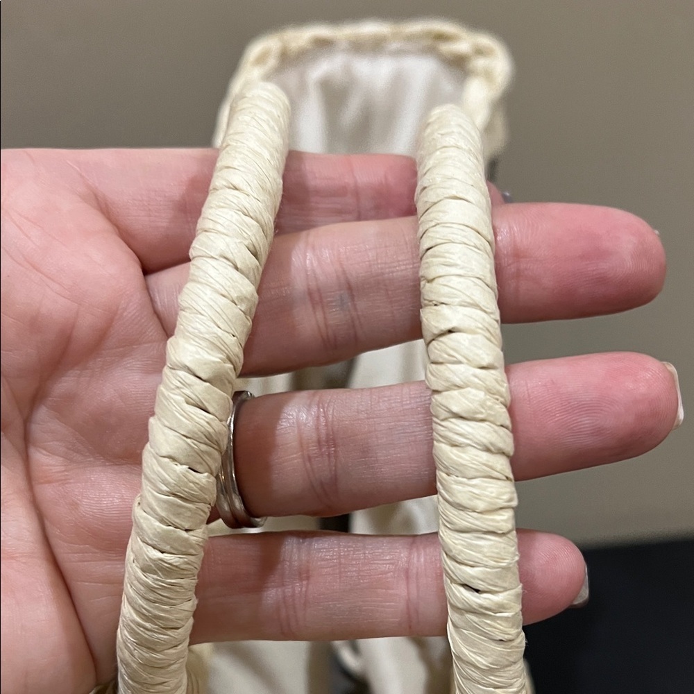 Dolce Vita | Black Raffia Shopper “EstelleB” Tote ~ Canvas Inside - Picture 5 of 16